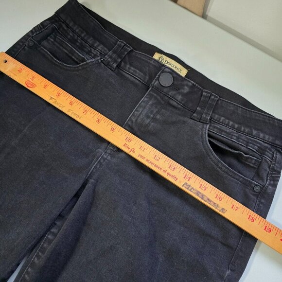 Democracy Jeans Womens 14 Black Skinny Ab Technology Stretch Denim Everyday Fit - Picture 10 of 14